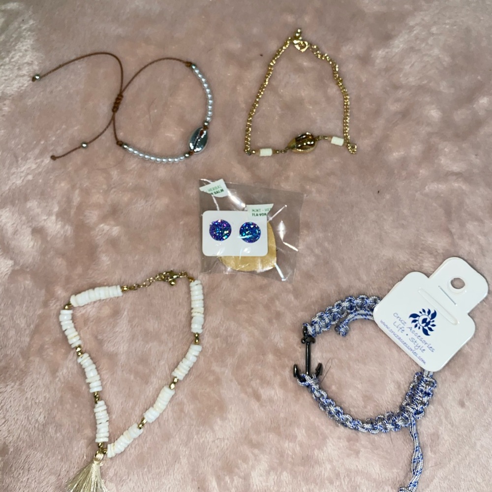 Beachy Bracelet/Anklet/Earring Bundle